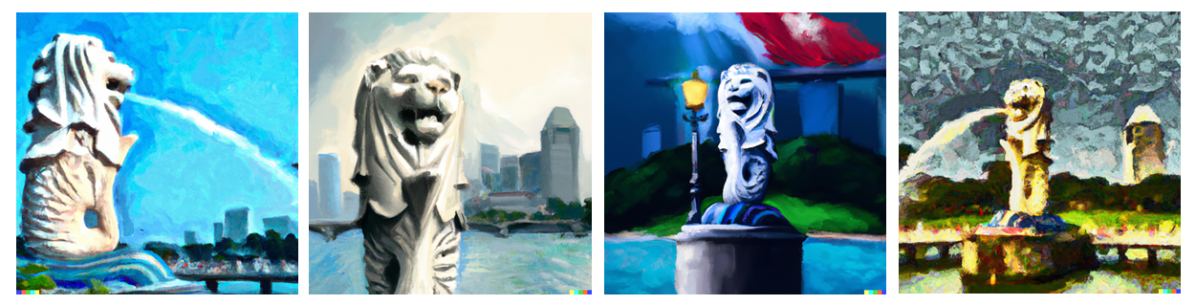 AI PROMPTED: SINGAPORE’S MERLION